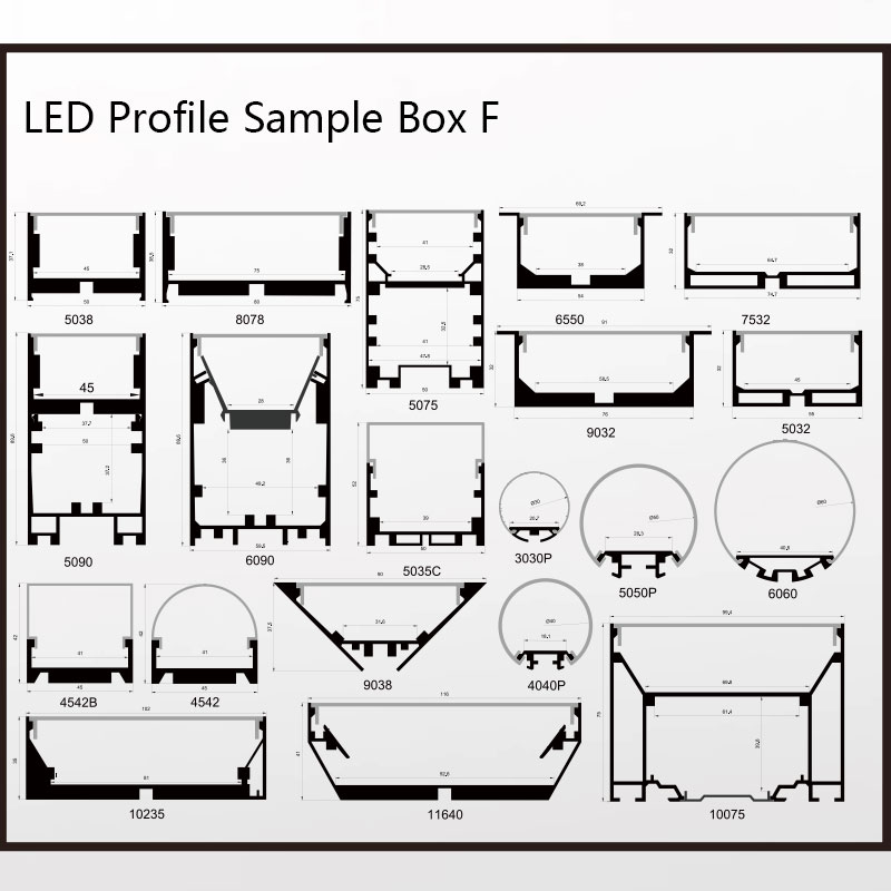 LED Aluminum Channel Sample Show Boxes LED Aluminum Channel Sample Show Boxes